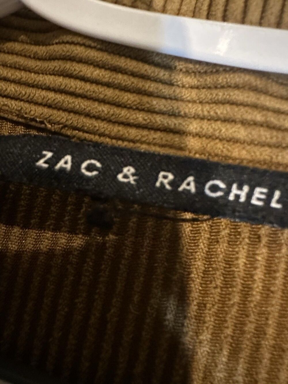 Zac & Rachel Women's Large Brown Corduroy Trucker Jacket Button Front Fall - Picture 4 of 7